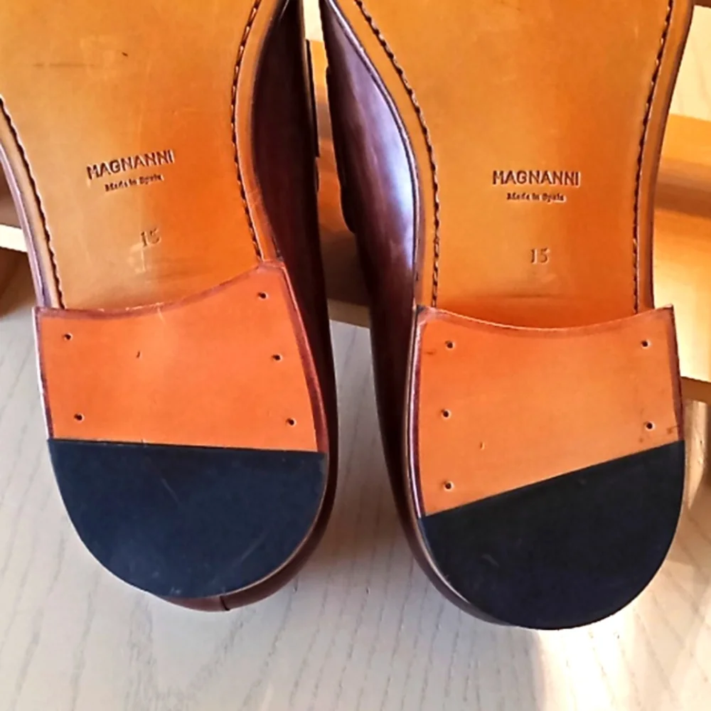 MAGNANNI Penny Loafers. Cognac. Made in Spain. Size 15. Like New Condition. - Picture 7 of 16
